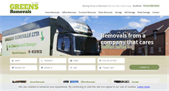 Desktop Screenshot of greens-removals.co.uk